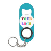 Logo en QR Code Promotie Sleutelhanger Bottle Open Mini Flessenopener (Voorkant)