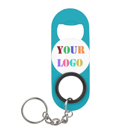 Logo en QR Code Promotie Sleutelhanger Bottle Open Mini Flessenopener (Voorkant)