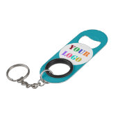 Logo en QR Code Promotie Sleutelhanger Bottle Open Mini Flessenopener (Voorkant Gekanteld)