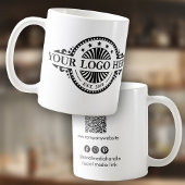 Logo en QR-code, sociale media, marketing Koffiemok