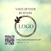 Logo en QR-code Venster Cling Raamsticker (Vel 3)