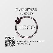 Logo en QR-code Venster Cling Raamsticker (Vel)