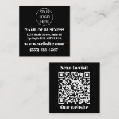Logo en QR-code visitekaartje (Voorkant / Achterkant)