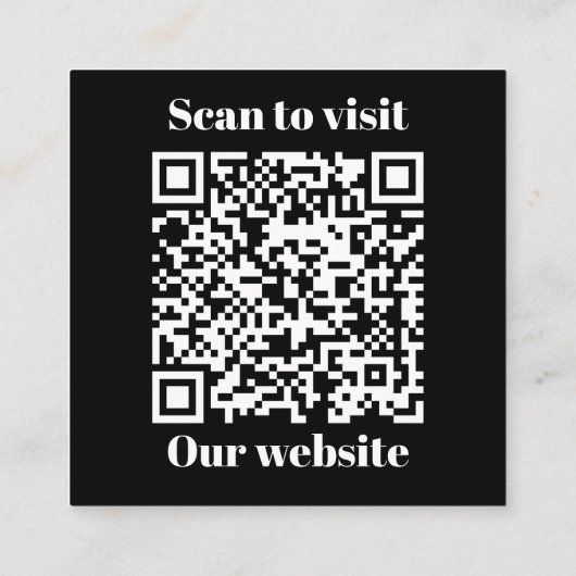 Logo en QR-code visitekaartje (Achterkant)