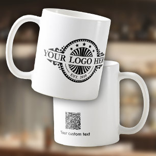 Logo en QR Code Zakelijke Marketing Koffiemok