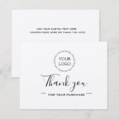 Logo en sociale media - elegant kraft - dank je we informatiekaartje (Voorkant / Achterkant)