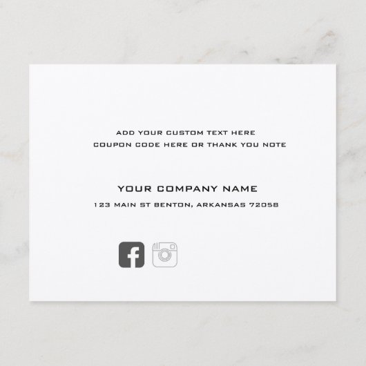 Logo en sociale media - elegant kraft - dank je we informatiekaartje (Achterkant)