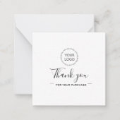 Logo en sociale media elegant script bedankt u notitiekaartje (Voorkant)