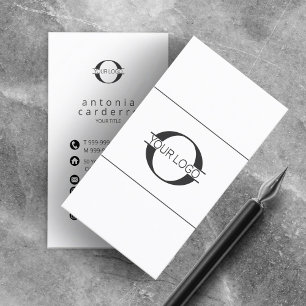Logo en sociale mediaconicons Blk/White Vrt ID810 Visitekaartje