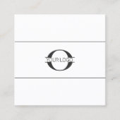 Logo- en sociale mediapictogrammen Blk/White Sq ID Vierkante Visitekaartje (Voorkant)