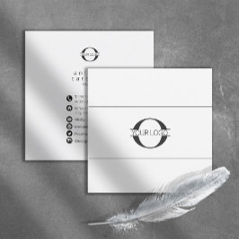 Logo- en sociale mediapictogrammen Blk/White Sq ID Vierkante Visitekaartje