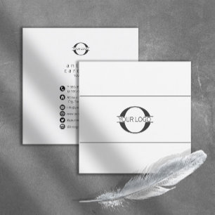 Logo- en sociale mediapictogrammen Blk/White Sq ID Vierkante Visitekaartje