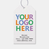 Logo en tekst aangepaste gepersonaliseerde cadeaulabel (Voorkant)