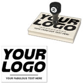 Logo en tekst aangepaste grote rubberen stempel (Gestempeld)