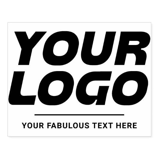 Logo en tekst aangepaste grote rubberen stempel (Afrduk)