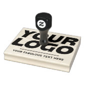Logo en tekst aangepaste grote rubberen stempel (Stempel)