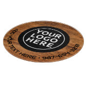 LOGO EN TEKST | Aangepaste zakelijke glassnijplank Snijplank (Hoek)