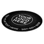 LOGO EN TEKST | Aangepaste zakelijke glassnijplank Snijplank (Hoek)