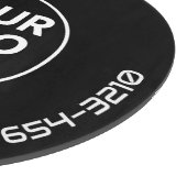 LOGO EN TEKST | Aangepaste zakelijke glassnijplank Snijplank (Hoek)