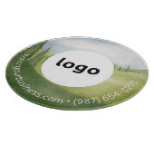 LOGO EN TEKST | Aangepaste zakelijke glassnijplank Snijplank (Hoek)