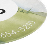 LOGO EN TEKST | Aangepaste zakelijke glassnijplank Snijplank (Hoek)