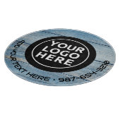 LOGO EN TEKST | Aangepaste zakelijke glassnijplank Snijplank (Hoek)