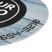 LOGO EN TEKST | Aangepaste zakelijke glassnijplank Snijplank (Hoek)