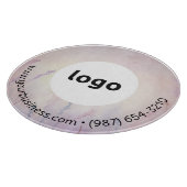 LOGO EN TEKST | Aangepaste zakelijke glassnijplank Snijplank (Hoek)