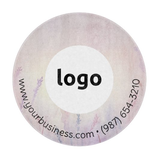 LOGO EN TEKST | Aangepaste zakelijke glassnijplank Snijplank (Voorkant)