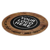 LOGO EN TEKST | Aangepaste zakelijke glassnijplank Snijplank (Hoek)