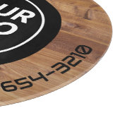 LOGO EN TEKST | Aangepaste zakelijke glassnijplank Snijplank (Hoek)