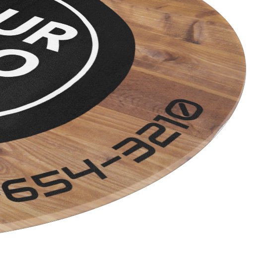 LOGO EN TEKST | Aangepaste zakelijke glassnijplank Snijplank (Hoek)