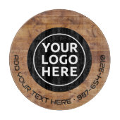 LOGO EN TEKST | Aangepaste zakelijke glassnijplank Snijplank (Voorkant)