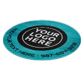 LOGO EN TEKST | Aangepaste zakelijke glassnijplank Snijplank (Hoek)