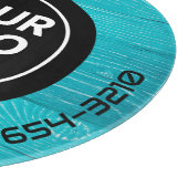 LOGO EN TEKST | Aangepaste zakelijke glassnijplank Snijplank (Hoek)