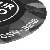 LOGO EN TEKST | Aangepaste zakelijke glassnijplank Snijplank (Hoek)