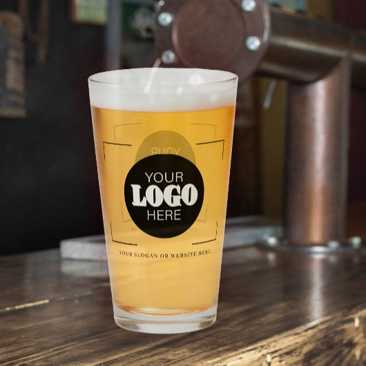 Logo en tekst gepersonaliseerd bier glas