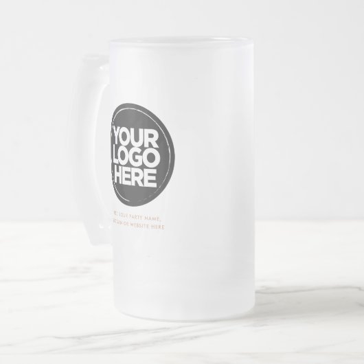 Logo en tekst matglas bierpul (Voorkant links)