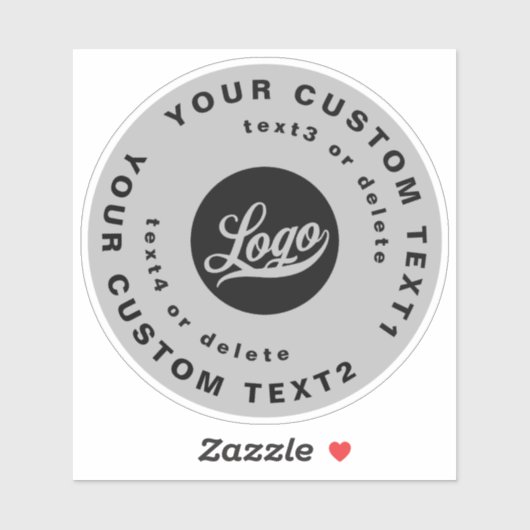 Logo en tekst op heldere fles met vinylzakwater S Sticker (Vel)