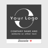 Logo en tekst op vierkant vinylzakelijke laptop - sticker (Vel)