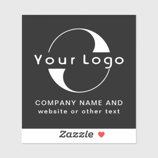 Logo en tekst op vierkant vinylzakelijke laptop -  sticker (Vel)