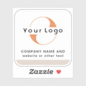 Logo en tekst op vinylvierkant water flessenbedrij sticker (Vel)