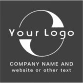 Logo en tekst op vinylvierkant water flessenbedrij sticker (Voorkant)