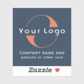 Logo en tekst op vinylvierkant water flessenbedrij sticker (Vel)