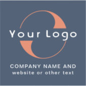 Logo en tekst op vinylvierkant water flessenbedrij sticker (Voorkant)