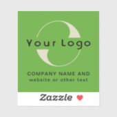 Logo en tekst op vinylvierkant water flessenbedrij sticker (Vel)