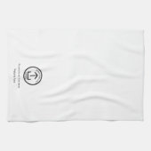 Logo en Tekst Promotionele Business Branding Wit Theedoek (Horizontaal)