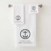 Logo en Tekst Promotionele Professionele Swag Wit Bad Handdoek (Insitu)