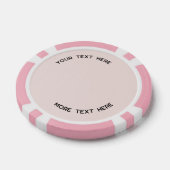 Logo en Tekst Zakelijk Promotie Blush Roze Poker Chips (Enkel)
