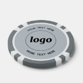 Logo en Tekst Zakelijk Promotiepoeder Blauw Poker Chips (Enkel)